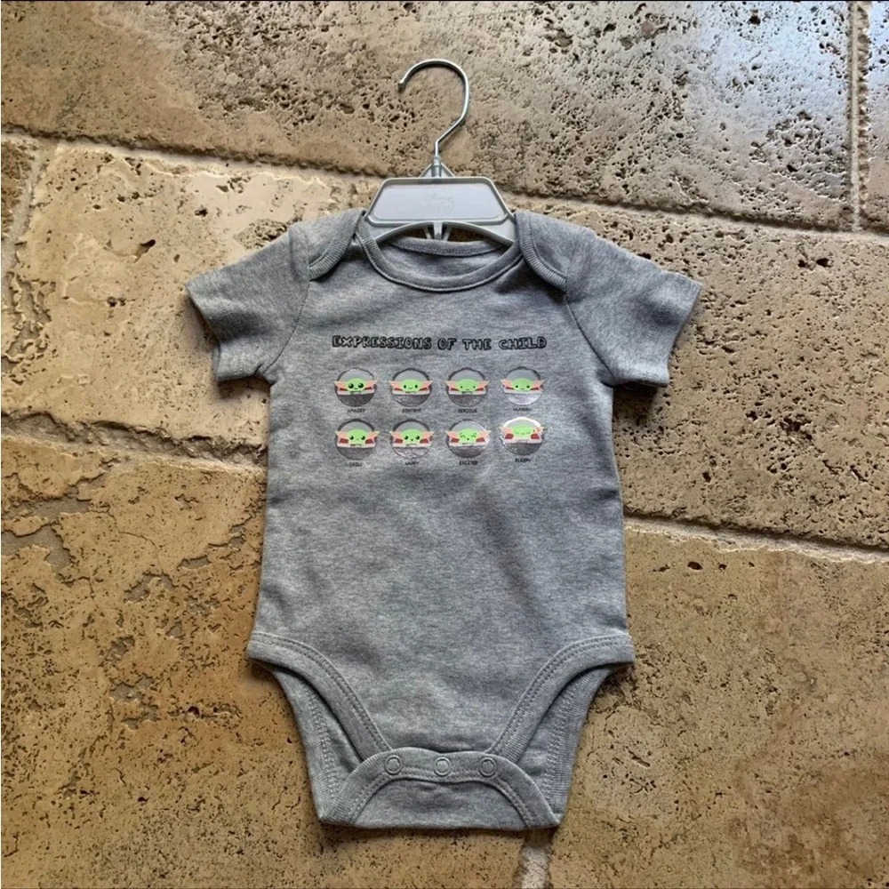 0-3 Months Child Expressions Baby Onesie Star Wars Mandalorian Infant Newborn